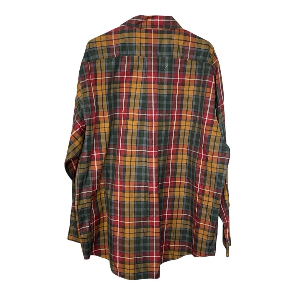 Brooks‎ Brothers XL Multicolor Plaid Button Down Shirt Non-Iron Preppy Classic